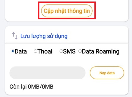 cap nhat thong tin thue bao vinaphone 