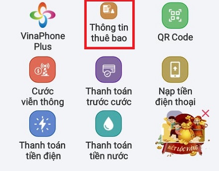 cach cap nhat thong tin thue bao vinaphone