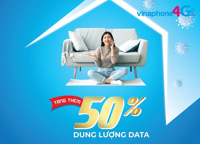 VinaPhone tặng thêm 50% data