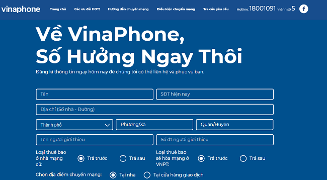  chuyen mang giu so VinaPhone online