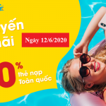 VinaPhone khuyến mãi tặng 20% thẻ nạp vào ngày 12/6/2020