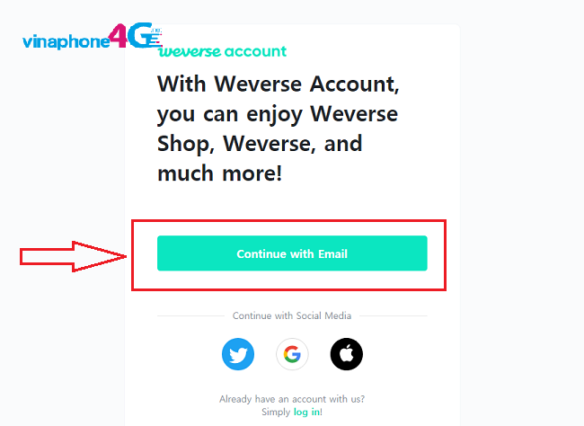 cách đăng ký tài khoản Weverse