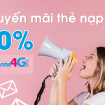 VinaPhone khuyến mãi 20% giá trị thẻ nạp vào ngày 7/7/2020