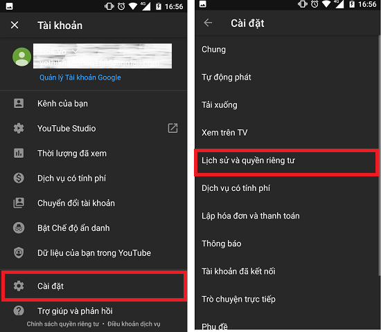 tat tinh nang tim kiem tren Youtube 