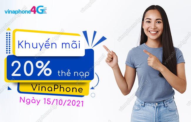 vinaphone khuyen mai 20 the nap ngay 15 10 2021