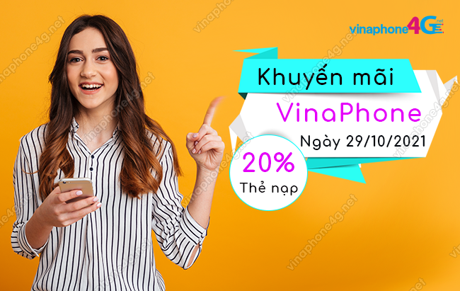 vinaphone khuyen mai 20 the nap ngay 29 10 2021