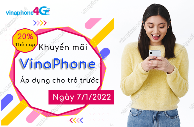 vinaphone khuyen mai 20 the nap ngay 7 1 2022