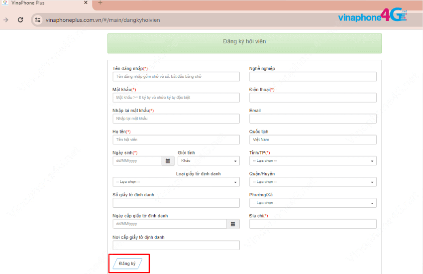 dang ky hoi vien vinaphone plus