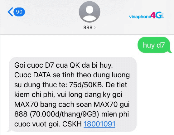 cach huy goi 3g vinaphone