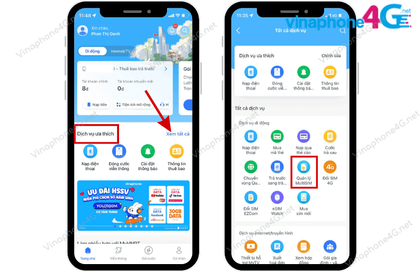 dang ky multi sim vinaphone online