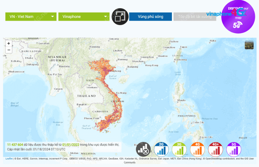 khu vuc phu song 5g vinaphone
