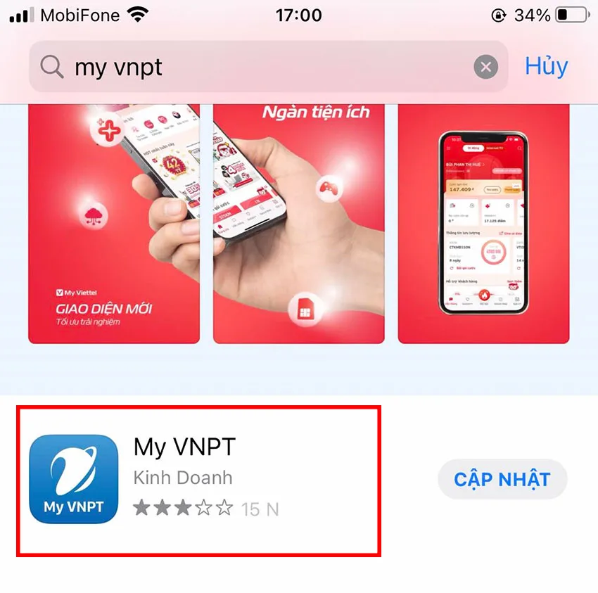 cach doi mat khau my vnpt tren app