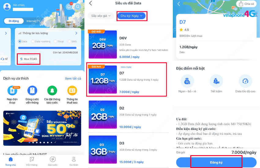cach mua 3g vinaphone