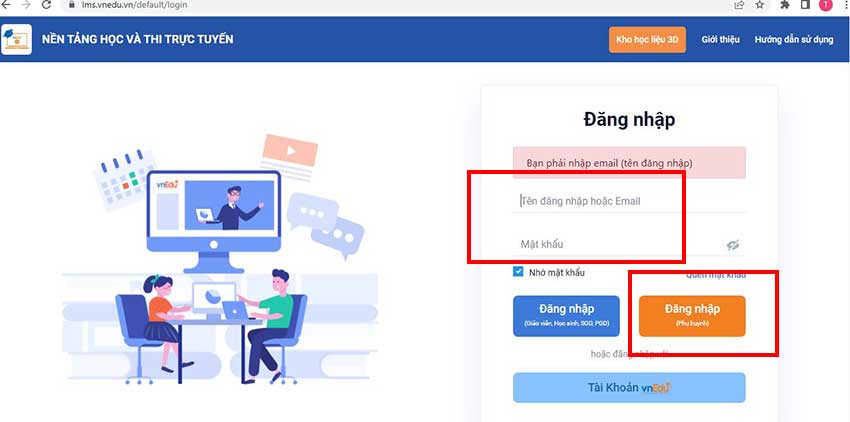 dang nhap vnpt e learning