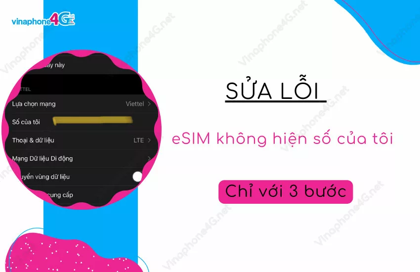 esim khong hien so cua toi phai lam sao?